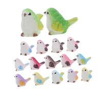 BESPORTBLE 16pcs Mini Resin Bird Figurines Small Realistic Birds for Fairy Garden Accessories Micro Landscape Dollhouse Decor Portable Resin Animal Statues