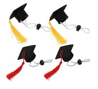 BESPORTBLE 16pcs Pet Graduation Caps with Tassels Mini Doctoral Hats for Dogs Comfortable and Graduation Party Accessories Adorable Photo Props for Celebrating Achievements