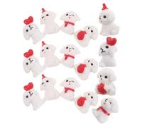 BESPORTBLE 16pcs Realistic Resin Puppy Figurines, Cute Heart-shaped Mini Dog Decorations, Versatile Cake Toppers and Choice for Graduation or Bookshelves Home Décor