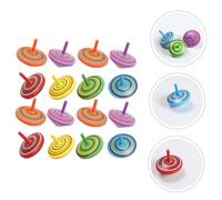 BESPORTBLE 16Pcs Wooden Gyro for Fun Decompression Spinning Tops Lightweight and for Creative Play and Parent Interaction