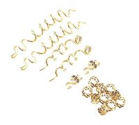 BESPORTBLE 16pcs Zinc Alloy Spiral Hair Braid Rings Dreadlock Metal Braids Jewelry for Women Locs Accessories Durable Hair Clips