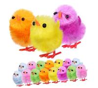 BESPORTBLE 18 Pcs Mini Easter Chicks Plush Decorations Soft Fluffy Little Furry Chickens for Spring Party Home Desktop Shelf Decor