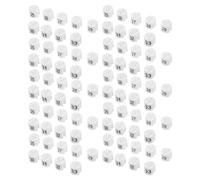 BESPORTBLE 180Pcs White Plastic Pant Hanger Size Markers Clips with 9 Size Labels 25-33 for Retail Clothing Rack and Closet Organization