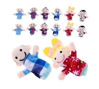 BESPORTBLE 18pcs Family Finger Puppets for Storytelling and Role Play Soft Felt Educational for Childsafe Non-toxic Material Creative Hand Puppet Kit for Early Learning and Motor Skills