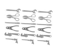 BESPORTBLE 18pcs Scale Metal Tiny Tools Kit with Wrench Screwdrivers for DIY Crafts Model Making and Miniature Repair