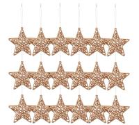 BESPORTBLE 18pcs Star Shaped Hanging Decoration Lightweight Versatile Wall Decoration with Unique 3d Design Wall Hanging Decor for Holiday Season Christmas Festive Random Color