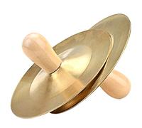 BESPORTBLE 1pair Metal Trumpet Ring Boys and Girls Finger Cymbals Musical Instrument for Dancer Fun