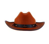 BESPORTBLE 1Pc Adult Western Cowboy Hat with Five Nails Creative Design Smooth Finish for Dances Plays and Western Themed Events Khaki