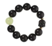 BESPORTBLE 1Pc Black Ebony Wood Beads Bracelet Simple Chain Jewelry for Buddhists Lightweight Comfortable Design for Faith and Respect