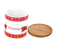 BESPORTBLE 1pc Ceramic Christmas Flower Pot Festive Design Container for Decor for Holiday Plant Displays