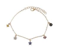 BESPORTBLE 1Pc Cherry Shaped Bracelet Creative Feet Pendant Bangle Fashionable Jewelry for Women Delicate Golden Wrist Chain present for Daily Wear and Special Occasions