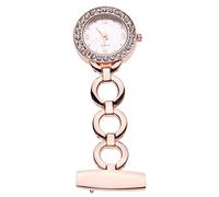 BESPORTBLE 1pc Chic Rose Gold Nurse Pocket Watch Durable Hanging Lapel Pin for Medical Professionals Elegant Design with Easy to Read Face Nurses