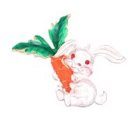 BESPORTBLE 1Pc Creative Alloy Brooch Small White Rabbit Cartoon Pin for Fashion Accessories Durable and Non Fading Collar Badge for