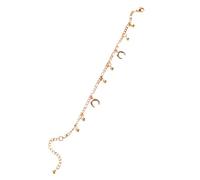 BESPORTBLE 1PC Creative Ankle Chain Rose Gold Moon Bead Anklet for Women Elegant Foot Jewelry for Beach Party Wedding Travel Daily Wear Lightweight Durable Titanium Steel Design