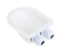 BESPORTBLE 1pc Dual Hole Junction Panel Connector for Solar Panels Space Saving Electrical Box for Rv Yacht Durable Abs Material Accessory