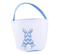 BESPORTBLE 1Pc Easter Theme Rabbit Basket with Plush Tail Cute Candy Storage Holder for Easter Parties Durable Material Printing for Family Use and Decoration