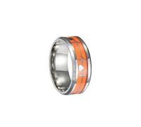 BESPORTBLE 1PC Electrocardiography Noctilucence Couples Rings Stylish Luminous Finger Ring for Men Women Shape Design for Parties Weddings Orange Noctilucence Style