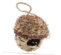 BESPORTBLE 1pc Handmade Weaving Bird Nest Decorative Grass Bird House for Outdoor Material Shelter for Creative Rustic Style Nesting Pouch for Porches and Gardens