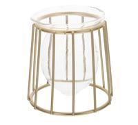 BESPORTBLE 1pc Hydroponic Glass Vase Wrought Iron Rack for Green Plants Elegant Decorative Container for Home Office Desk for Freesia and More Easy to Clean Heat Resistant