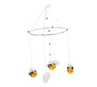 BESPORTBLE 1pc Indoor Hanging Decor Bee Cloud Pendant Knitting Craft Ornament for Home Restaurant Nordic Style Wall Decoration Reusable Craftsmanship