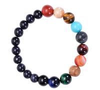 BESPORTBLE 1pc Natural Galaxy Bracelet for Wrist Handmade Nine Planets Wrist Chain Unisex Planetary Jewelry for Travel Commemorative Anniversaries Business Celebrations