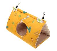 BESPORTBLE 1pc Parrot Hammock Cotton Nest Medium Yellow Bird Snuggle Hut Warm Hanging Tent for Parrots Easy Install Bird Shelter for Cozy Sleep and Rest