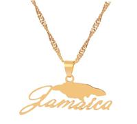 BESPORTBLE 1Pc Personality Necklace Pendant for Women Chic Neck Jewelry with Map Design present for Birthdays Parties and Daily Wear Golden
