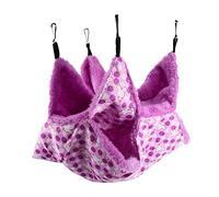 BESPORTBLE 1pc Pet Double Hammock Guinea Pig Twin Bunk Beds Bunk'd Pet Swing Hammock Hamster Nest Pet Warm Hammock Hamster Flannel Hammock Pet Bed Plush Cotton Velvet Violet