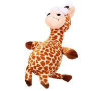 BESPORTBLE 1pc Plush Leopard Giraffe Squeaky Dog Chew Toy for Small Dogs Soft Washable Pet Toy for Chewing and Teething Promotes Healthy Gums and Teeth Care