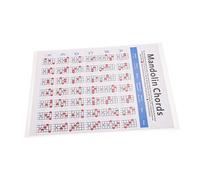 BESPORTBLE 1Pc Practical Mandolin Chord Chart Lightweight Coated Paper Diagram for Beginners Convenient Accessory for Learning Mandolin Chords Anywhere