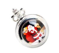 BESPORTBLE 1Pc Retro Hanging Pocket Watch with Santa Design Movement Xmas Pocket Watch for Men and Women Decorative and Functional with Chain