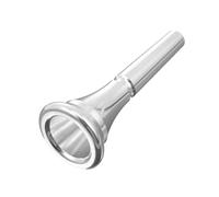 BESPORTBLE 1Pc Silver Plated Horn Mouthpiece Necessary Horn Part Durable Accessory for Concerts Gatherings Practical Design for Various Horn Types Comfortable Smooth Finish