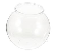BESPORTBLE 1pc Small Fish Tank Small Aquarium Bowl Bouncy Aquariums & Fish Bowls Transparent Fish Tank Household Holder Terrarium Classic Fish Bowl Round Fish Bowl Bocal Kit Cre White Plastic