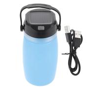 BESPORTBLE 1pc Solar Charging Kettle Water Bottle with Night Light for Camping and Hiking Lightweight and Portable Sky-Blue Design