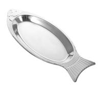 BESPORTBLE 1Pc Stainless Steel Fish Plate Decorative Tray for Steamed Fish Kitchenware for Home Restaurants Schools Polished Finish