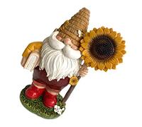 BESPORTBLE 1Pc Sunflower Gnome Statue Resin Garden Ornament for Decor Outdoor Gnome Figurine Home Decoration and Garden Lovers