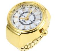 BESPORTBLE 1pc Watch Ring Woman Quartz Watch Silver Man Gadget Classic Rings Mini Gold Finger Bracelet Secondhand Quartz Golden Men Hoops Wristwatches Golden