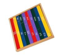 BESPORTBLE 1Pc Wooden Math Teaching Puzzle for Montessori Colorful Sticks Educational for Kindergarten Shape and Color Recognition Hands Learning