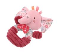 BESPORTBLE 1Pcs Soft Plush Ring Rattle Pink Elephant Interactive Sensory for Newborns Gentle Sound Adorable Design Safe Plush Stuffed Animal for Development