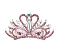 BESPORTBLE 1pcs Wedding Bride Crown Female Tiara 5.5x4.3inch Sturdy Alloy Structure Light Weight Elegant Stylish Hair Accessory for Party