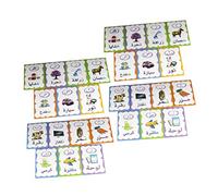 BESPORTBLE 1Set Arabic Words Flash Cards for Sensory Learning Cards for Cognitive Development Educational for Kindergarten for Birthdays and Holidays