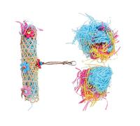 BESPORTBLE 1set Bird Chewing Toy for Parrots Colorful Hanging Chew Toys for Lovebirds Cockatiels and Macaws Safe Interactive Cage Accessories to Reduce Boredom and Stress