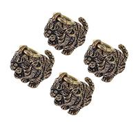 BESPORTBLE 1set Brass Key Chain Pendants Mini Tiger Bag Hanging Decor DIY Crafts Charms for Car Key Chains Stylish and Safe Accessories for Personal Use 4pcs