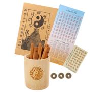 BESPORTBLE 1Set Chinese Divination Sticks with Bamboo Bucket Guide Fortune Telling Prop for Beginners Feng Shui and Tai Chi Practice Vintage Design for Fun Home Decor