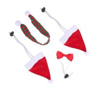 BESPORTBLE 1set Christmas Pet Hat Scarf Tie for Animals Adorable Holiday Costume for Hamsters Guinea Pigs Safe Accessories for Festive Celebrations