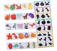 BESPORTBLE 1Set Cognitive Shadow Matching Blocks Puzzle Game for Early Education Fun Matching for Develops Hand Eye Coordination and Fine Motor Skills Safe Non Sharp Edges