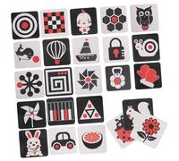 BESPORTBLE 1Set Color Visual Recognition Cards for Months Engaging Educational Flashcards with High Contrast Patterns for Sensory Development and Parent Interaction