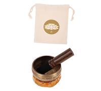 BESPORTBLE 1Set Copper Tibetan Singing Bowl for Meditation and Relaxation Decorative Sound Bowl with Mallet and Cushion for and Emotional Self Regulation