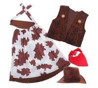 BESPORTBLE 1Set Cowgirl Costume for Complete Renaissance Dress Up Outfit with Accessories for Halloween Birthday Parties and Cosplay Events Comfortable and Easy Care Western Theme