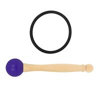 BESPORTBLE 1Set Crystal Bowl Mallet with Rubber Ring Wooden Handle Comfortable Grip for Meditation and Sound Therapy Durable Design for Long Term Use